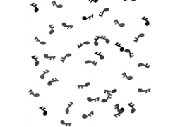 Confettis de table note de musique noir