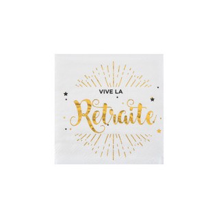 Serviettes cocktail papier Vive la retraite - La table - articles de fête