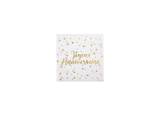 Serviettes cocktail papier Joyeux anniversaire - La table - articles de fête