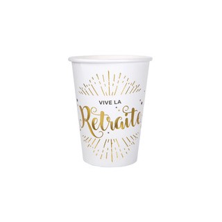 Gobelet carton Vive la retraite - La table - articles de fête