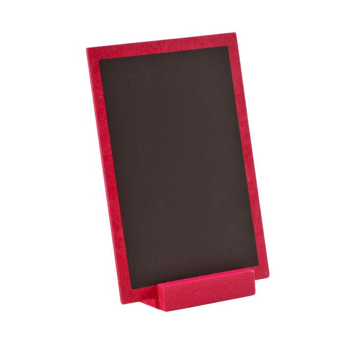 Grande ardoise avec socle fuchsia