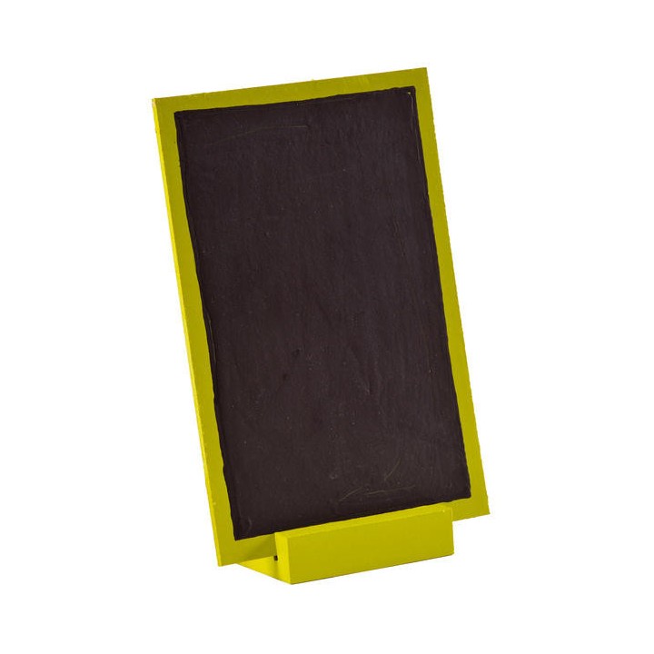 Grande ardoise avec socle vert lime