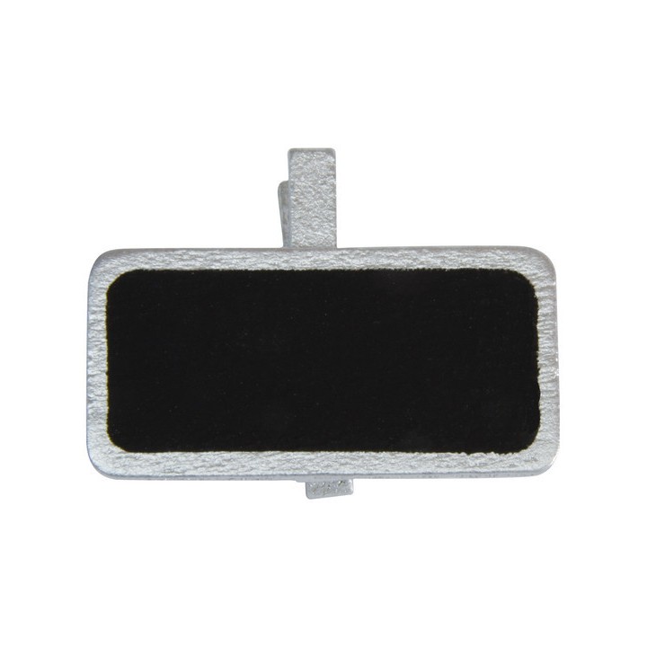 Porte nom pince ardoise écolier argent
