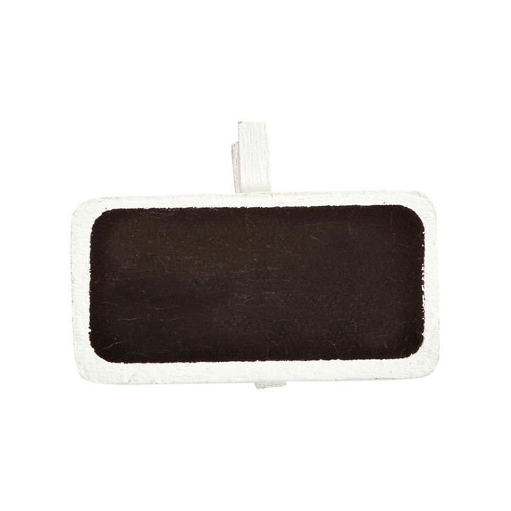Porte nom pince ardoise écolier blanc
