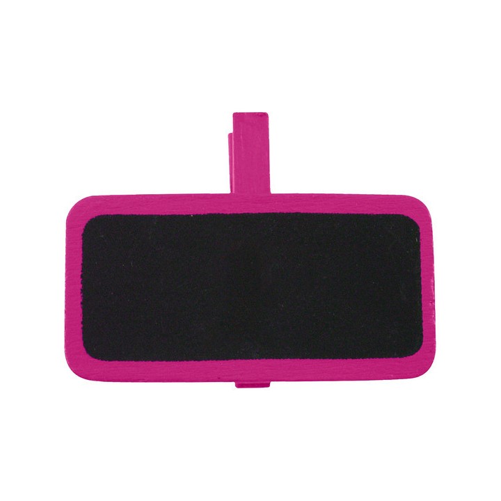 Porte nom pince ardoise écolier fuchsia