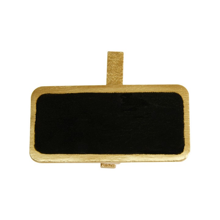 Porte nom pince ardoise écolier or