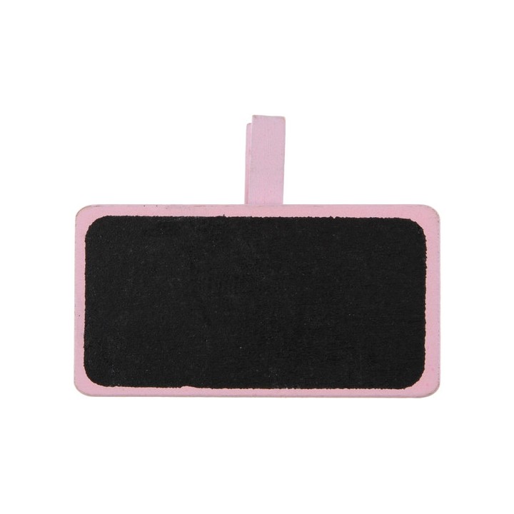 Porte nom pince ardoise écolier rose