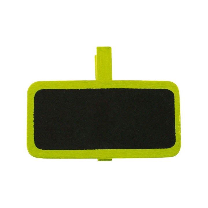 Porte nom pince ardoise écolier vert lime