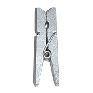 Pince à linge métallisée argent
