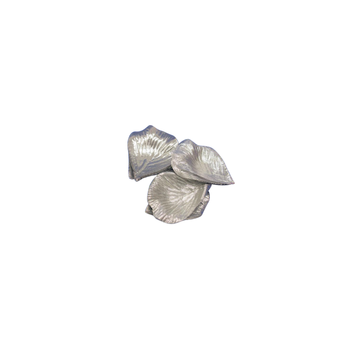 Pétale tissu métallisé argent