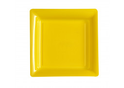 Assiette carrée petit modèle 16.50 cm jaune