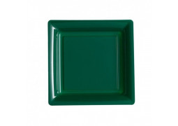 Assiette carrée petit modèle 16.50 cm vert foncé