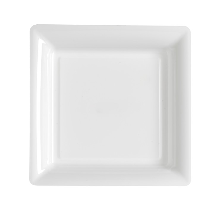 Assiette carrée moyen modèle 21.50 cm blanche