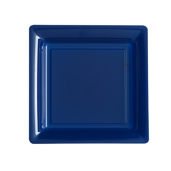 Assiette carrée moyen modèle 21.50 cm marine