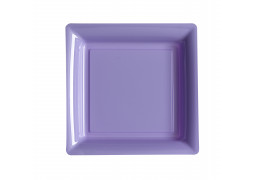 Assiette carrée moyen modèle 21.50 cm parme