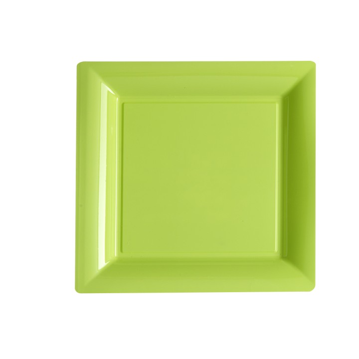 Assiette carrée moyen modèle 21.50 cm vert lime