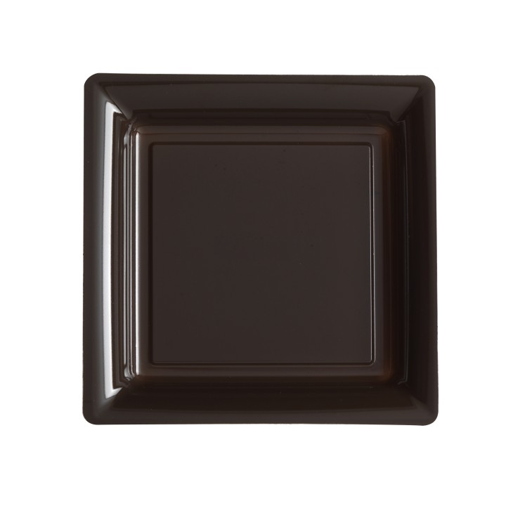 Assiette carrée grand modèle 30.50 cm chocolat