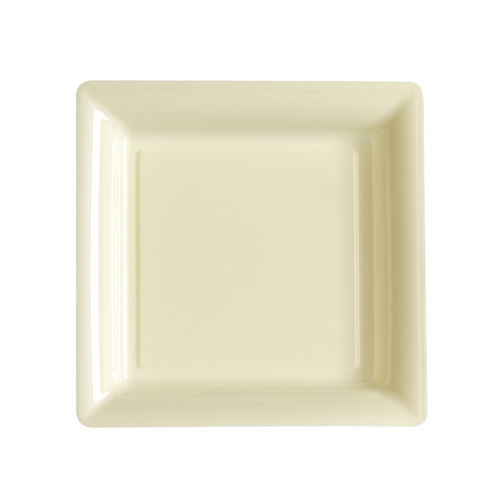 Assiette carrée grand modèle 30.50 cm beige