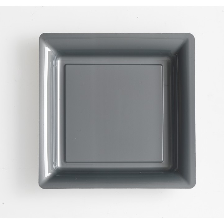 Assiette carrée grand modèle 30.50 cm grise