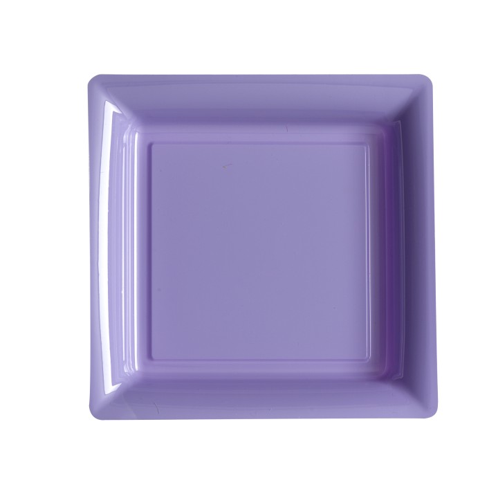 Assiette carrée grand modèle 30.50 cm parme