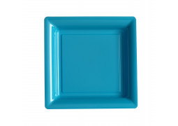 Assiette carrée grand modèle 30.50 cm turquoise