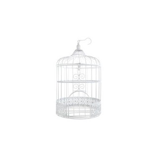 Cage à oiseau blanche vintage - Décoration de table