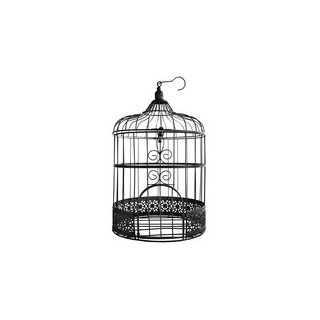 Cage à oiseau noire vintage - Décoration de table