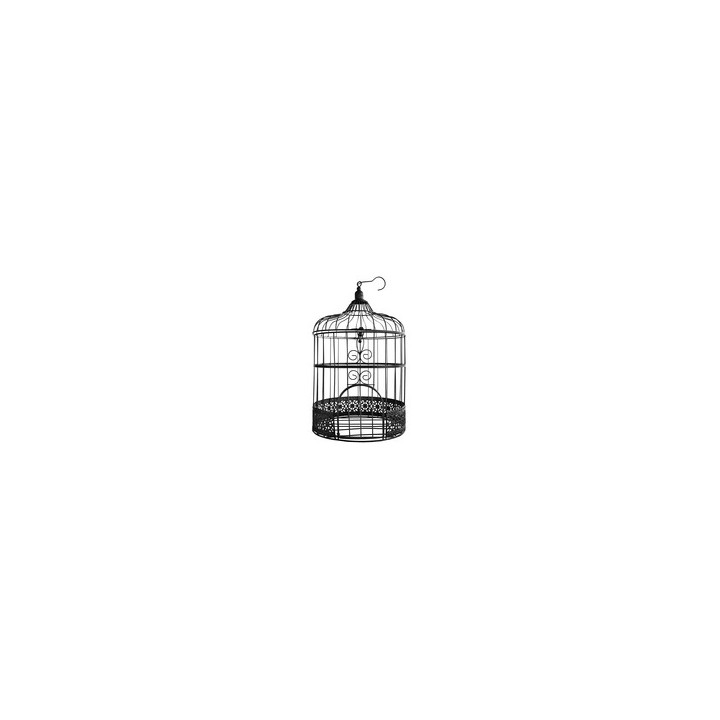Cage à oiseau noire vintage - Décoration de table