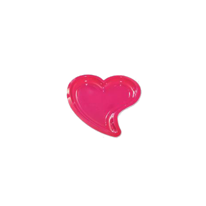 Assiette coeur fuchsia
