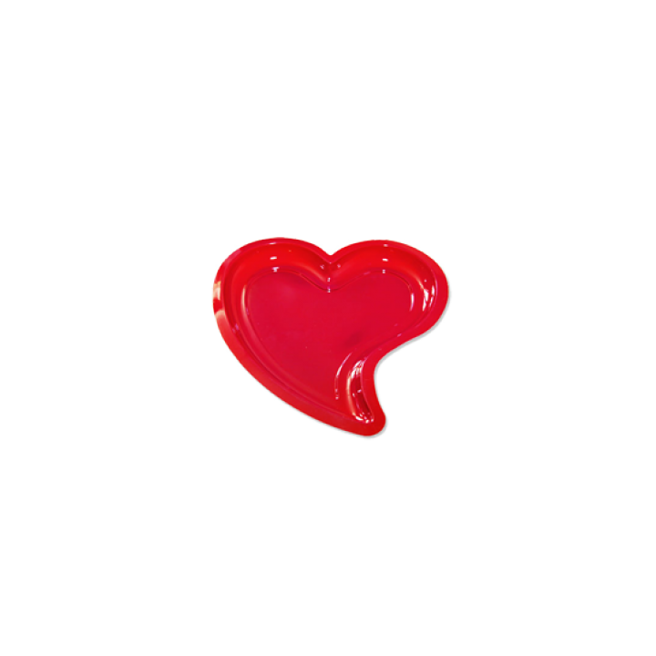 Assiette coeur rouge
