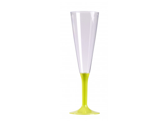Flûtes à champagne plastique pied couleur - Vaisselle jetable - Article de  fête