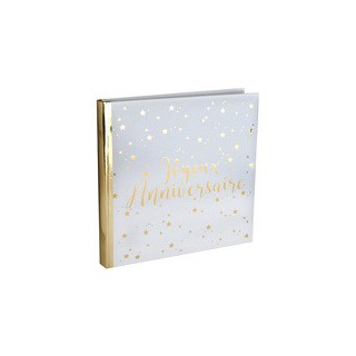 Livre d'or Joyeux anniversaire métal - Décoration de salle - Anniversaire