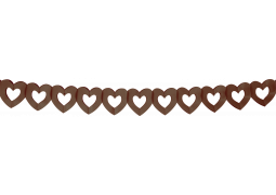 Guirlande coeur marron