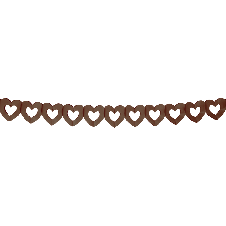 Guirlande coeur marron
