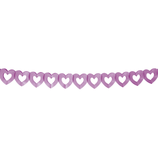 Guirlande coeur parme