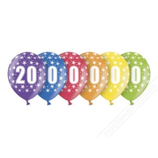 Ballons anniversaire 20 ans x 6