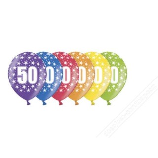 Ballons anniversaire 50 ans x 6