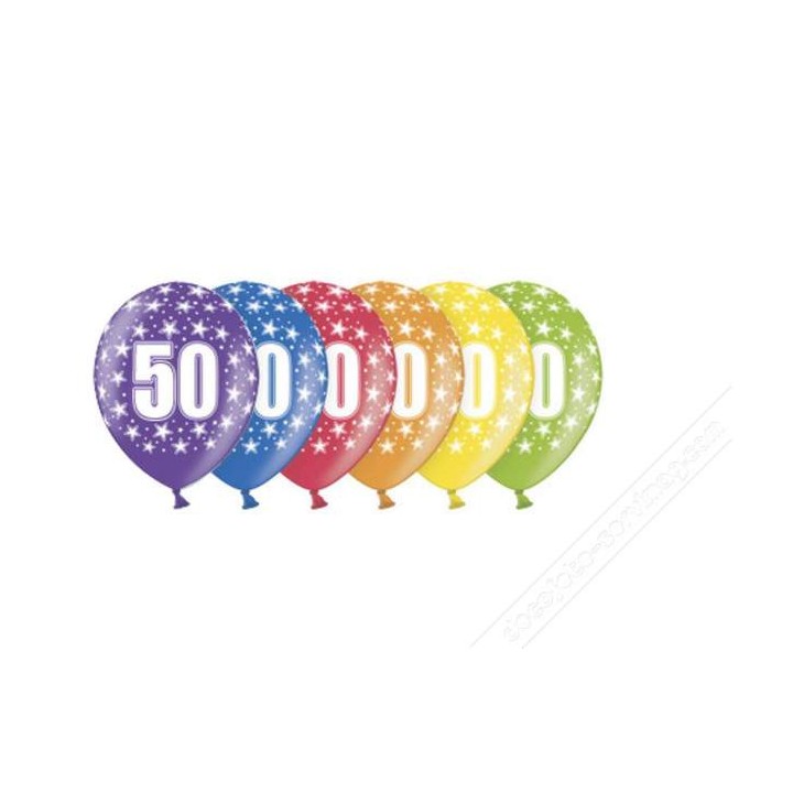 Ballons anniversaire 50 ans x 6