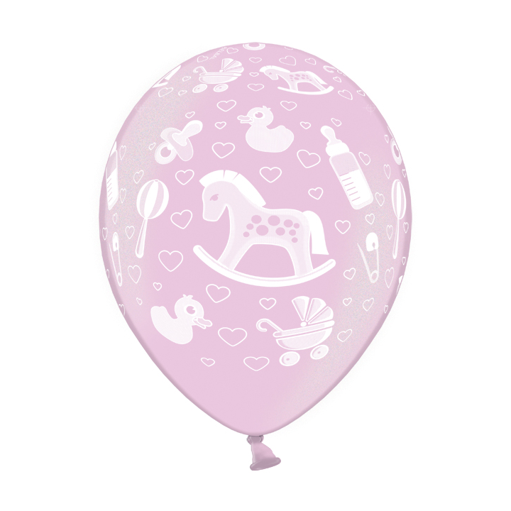 Ballon naissance rose x 6