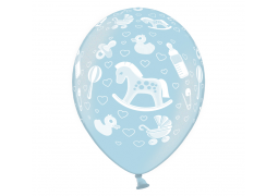 Ballon naissance bleu x 6