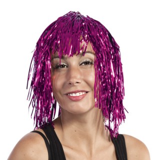 Perruque disco rose