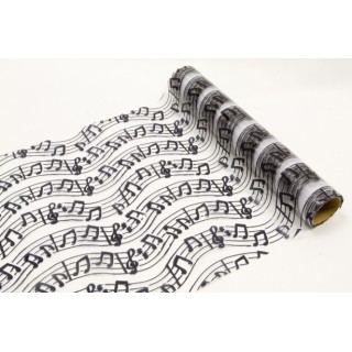 Chemin de table notes de musique - la table - articles de fête