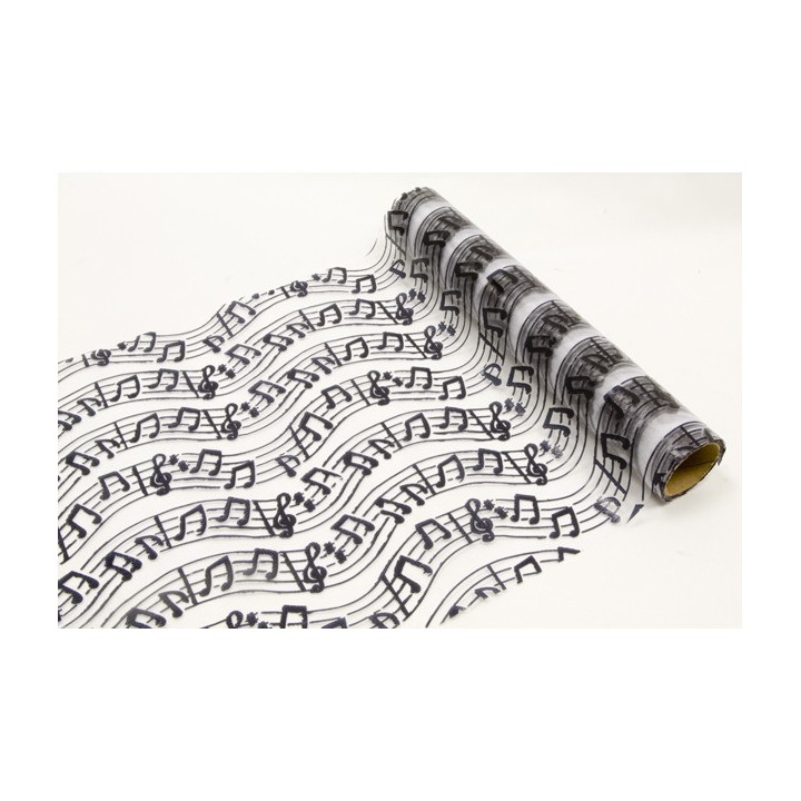 Chemin de table notes de musique - la table - articles de fête