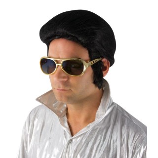 Perruque rockeur noire