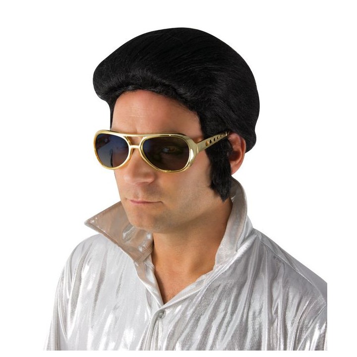 Perruque rockeur noire
