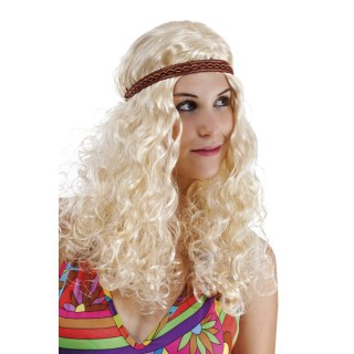 Perruque hippie blonde