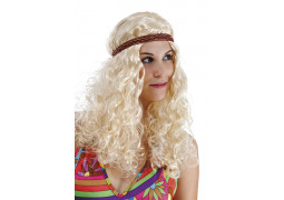 Perruque hippie blonde