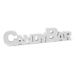 Mot Candy bar blanc - Candy bar - Décoration de table