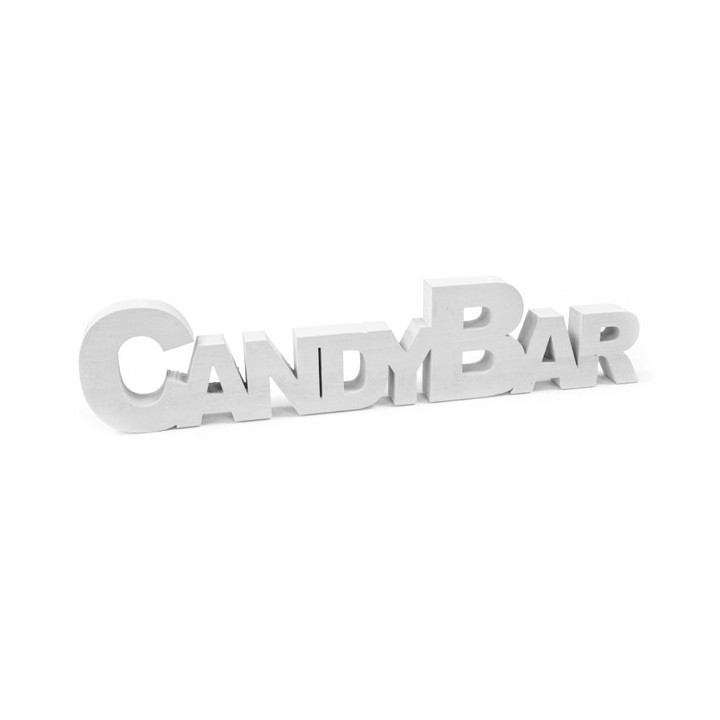 Mot Candy bar blanc - Candy bar - Décoration de table