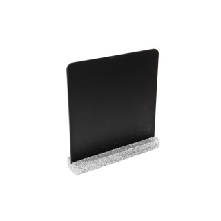 Ardoise menu double face argent pailleté - Décoration de table